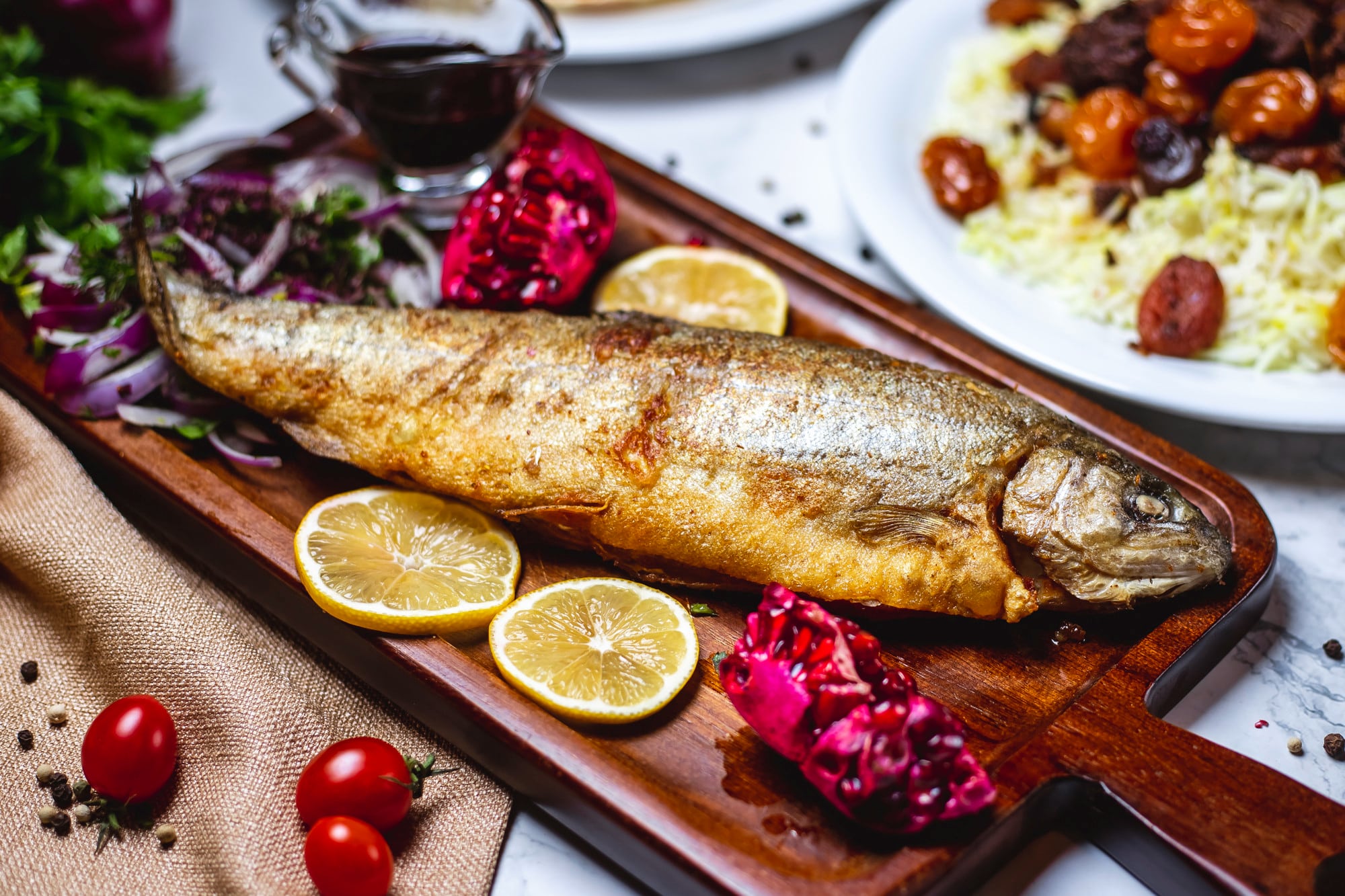 baked trout whole